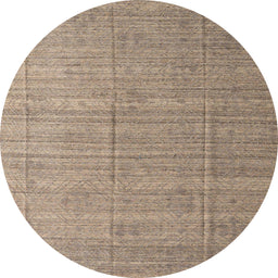 Round Abstract Brown Modern Rug, abs4858