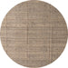 Round Abstract Brown Modern Rug, abs4858