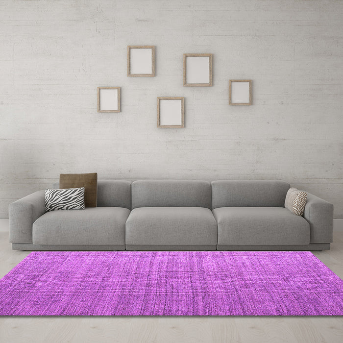Machine Washable Abstract Purple Modern Area Rugs in a Living Room, wshabs4858pur