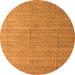 Round Abstract Orange Modern Rug, abs4858org