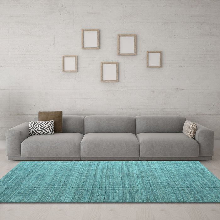 Machine Washable Abstract Light Blue Modern Rug in a Living Room, wshabs4858lblu