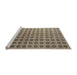 Sideview of Machine Washable Abstract Light French Beige Brown Rug, wshabs4859