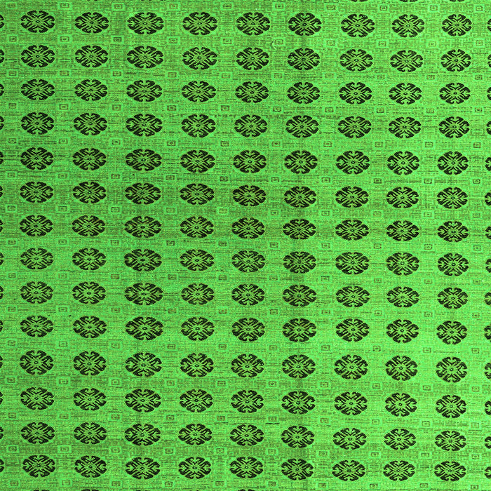 Square Abstract Green Modern Rug, abs4859grn
