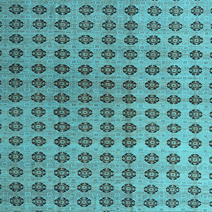 Square Abstract Light Blue Modern Rug, abs4859lblu