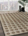 Abstract Light French Beige Brown Modern Rug in Family Room, abs4859