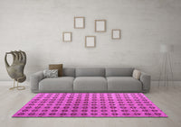 Machine Washable Abstract Pink Modern Rug, wshabs4859pnk