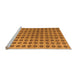 Sideview of Machine Washable Abstract Orange Modern Area Rugs, wshabs4859org