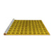 Sideview of Machine Washable Abstract Yellow Modern Rug, wshabs4859yw