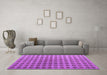 Machine Washable Abstract Purple Modern Area Rugs in a Living Room, wshabs4859pur