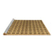 Sideview of Machine Washable Abstract Brown Modern Rug, wshabs4859brn