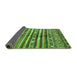 Sideview of Abstract Green Modern Rug, abs485grn