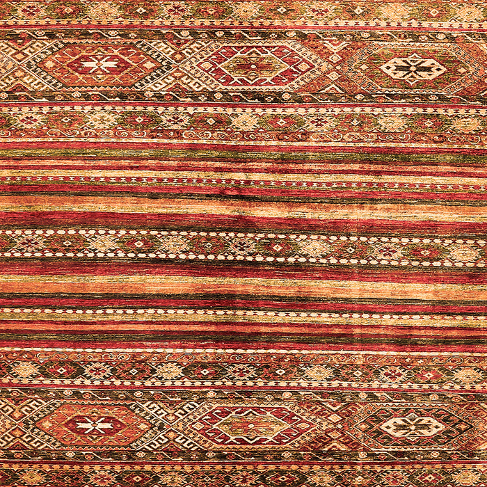 Square Abstract Orange Modern Rug, abs485org