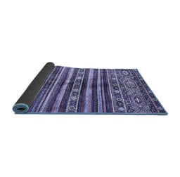 Sideview of Abstract Blue Modern Rug, abs485blu