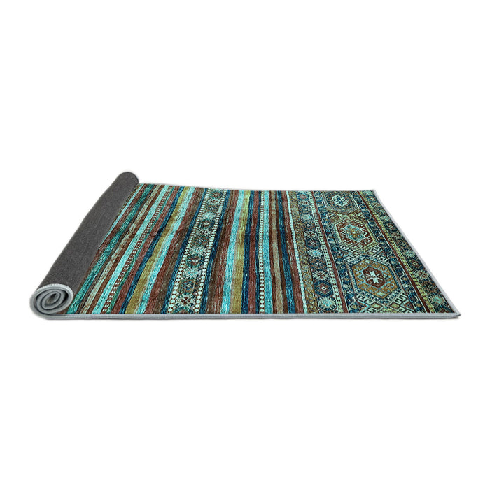 Sideview of Abstract Light Blue Modern Rug, abs485lblu