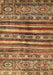 Machine Washable Abstract Brown Modern Rug, wshabs485brn