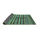 Sideview of Abstract Turquoise Modern Rug, abs485turq