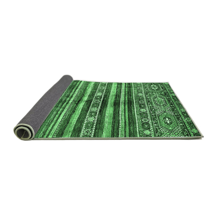 Sideview of Abstract Emerald Green Modern Rug, abs485emgrn