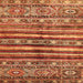 Square Machine Washable Abstract Orange Modern Area Rugs, wshabs485org