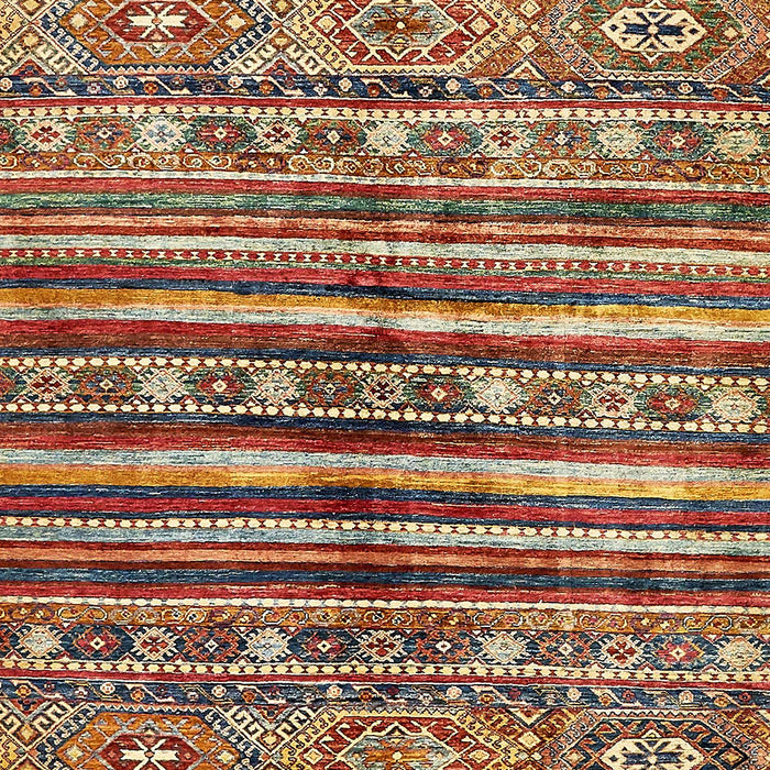 Machine Washable Abstract Saffron Red Rug, wshabs485