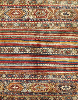 Abstract Saffron Red Modern Rug, abs485