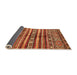 Sideview of Abstract Orange Modern Rug, abs485org