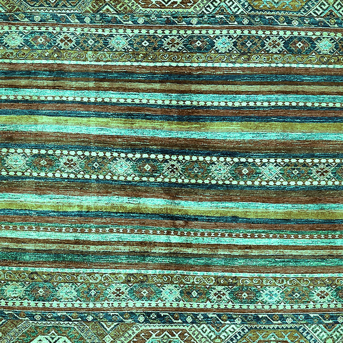 Machine Washable Abstract Turquoise Modern Area Rugs, wshabs485turq