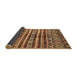 Sideview of Abstract Brown Modern Rug, abs485brn