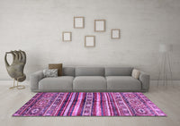 Machine Washable Abstract Purple Modern Rug, wshabs485pur