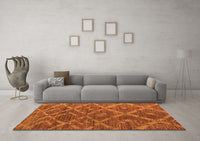 Machine Washable Abstract Orange Modern Rug, wshabs4860org