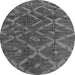 Round Abstract Gray Modern Rug, abs4860gry