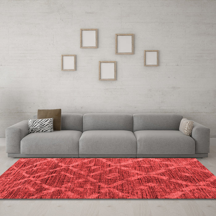 Modern Red Washable Rugs