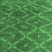 Square Abstract Emerald Green Modern Rug, abs4860emgrn