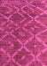 Machine Washable Abstract Pink Modern Rug, wshabs4860pnk