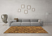 Machine Washable Abstract Brown Modern Rug in a Living Room,, wshabs4860brn