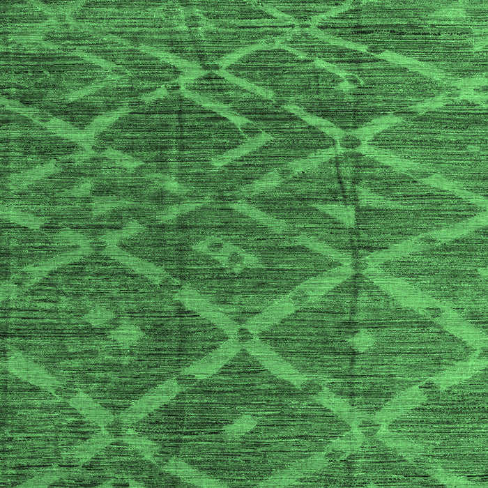 Square Machine Washable Abstract Emerald Green Modern Area Rugs, wshabs4860emgrn