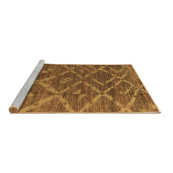 Sideview of Machine Washable Abstract Brown Modern Rug, wshabs4860brn