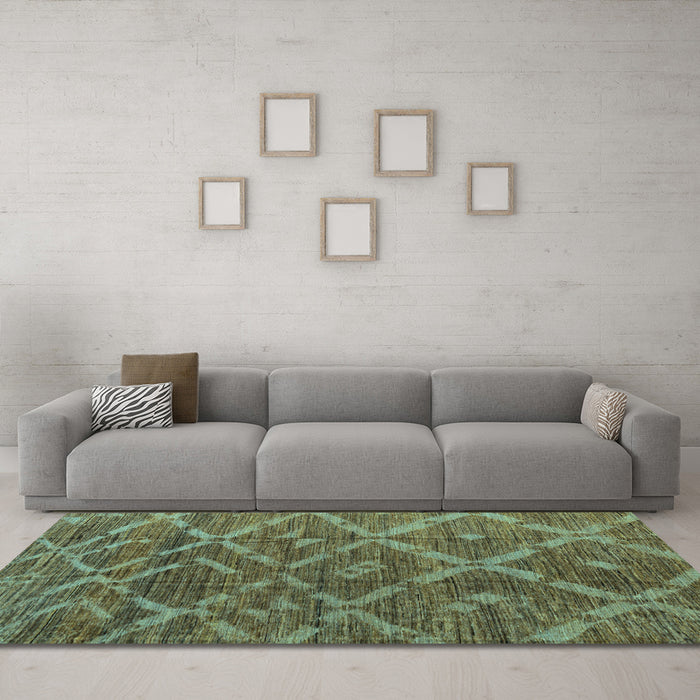 Machine Washable Abstract Light Blue Modern Rug in a Living Room, wshabs4860lblu