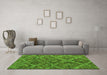 Machine Washable Abstract Green Modern Area Rugs in a Living Room,, wshabs4860grn