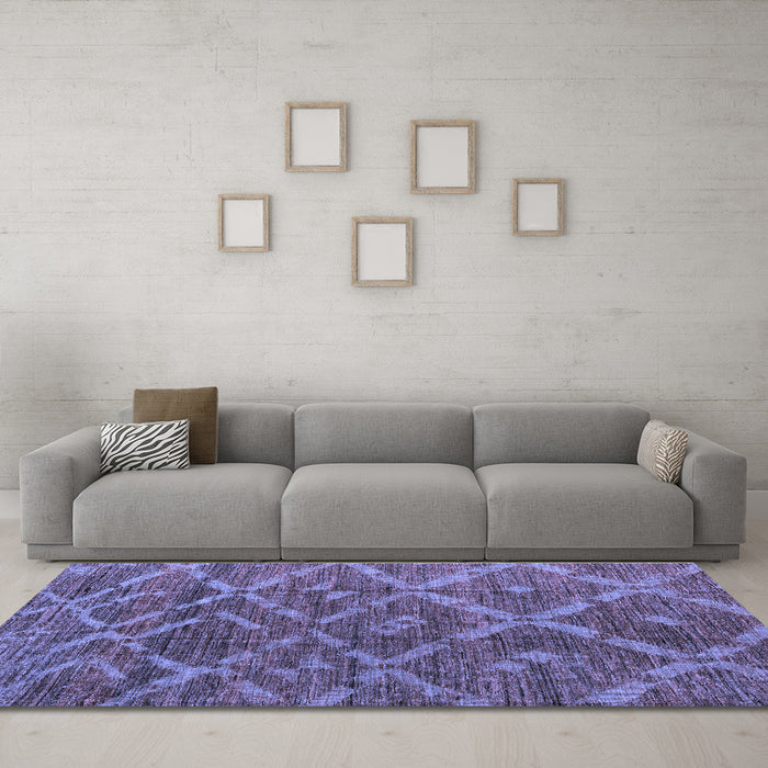 Machine Washable Abstract Blue Modern Rug in a Living Room, wshabs4860blu