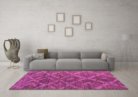 Machine Washable Abstract Purple Modern Rug, wshabs4860pur