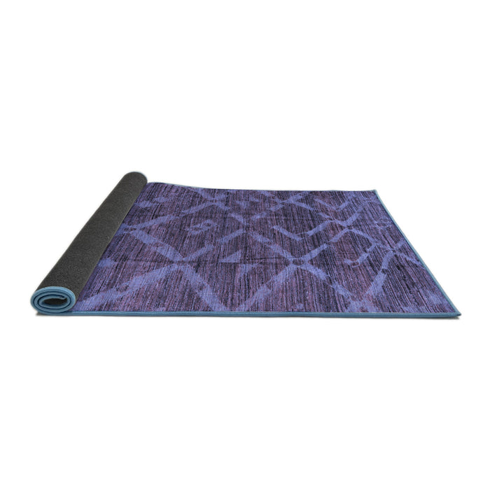 Sideview of Abstract Blue Modern Rug, abs4860blu