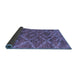 Sideview of Abstract Blue Modern Rug, abs4860blu