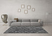 Machine Washable Abstract Gray Modern Rug in a Living Room,, wshabs4860gry