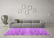 Machine Washable Abstract Purple Modern Area Rugs in a Living Room, wshabs4861pur