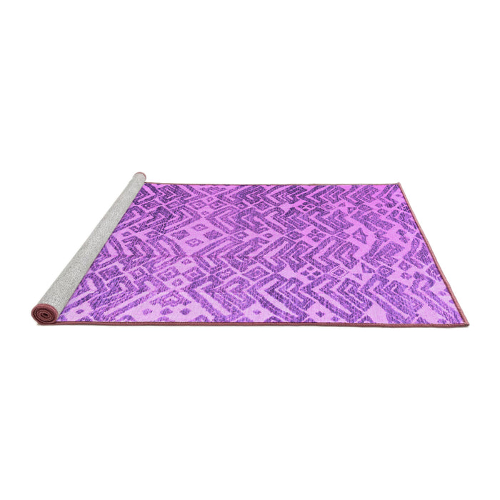 Sideview of Machine Washable Abstract Purple Modern Area Rugs, wshabs4861pur