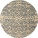 Round Abstract Army Brown Modern Rug, abs4861