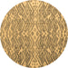 Round Abstract Brown Modern Rug, abs4861brn