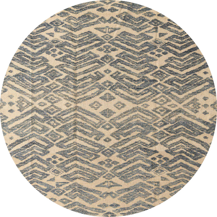 Round Machine Washable Abstract Army Brown Rug, wshabs4861