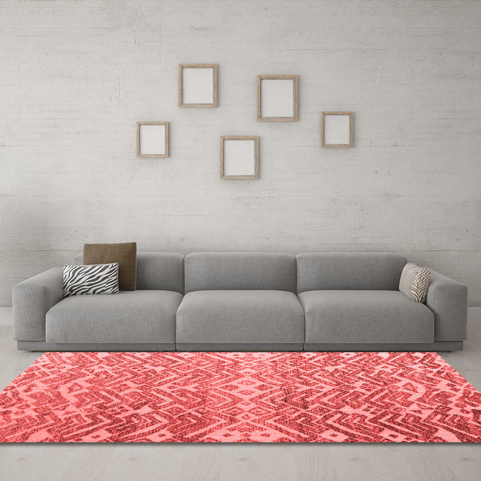 Modern Red Washable Rugs
