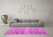 Machine Washable Abstract Pink Modern Rug in a Living Room, wshabs4861pnk